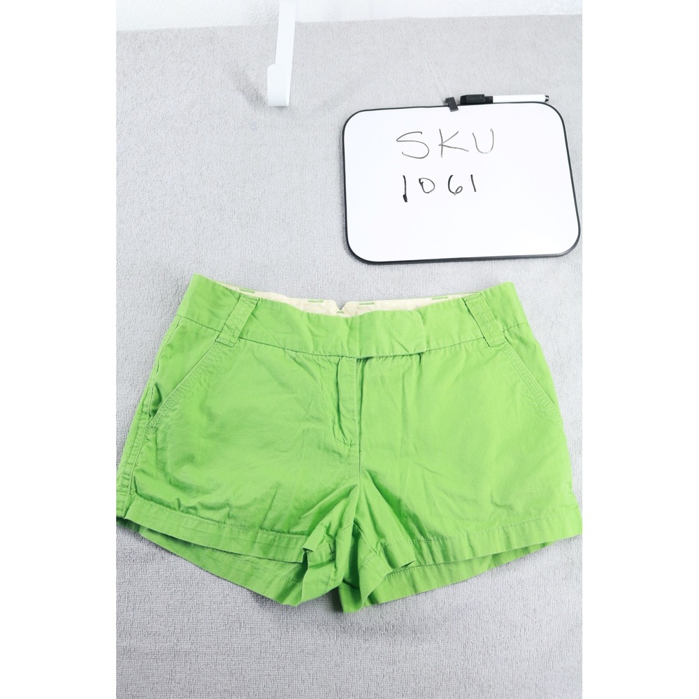 J.Crew Shorts Womens 6 Green Broken-In Chino Classic Twill Cotton Casual 1061